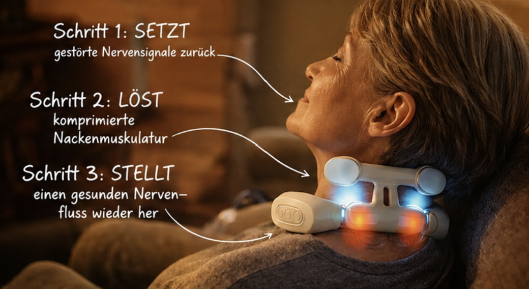 VitaNeck: die drei Schritte der Anwendung